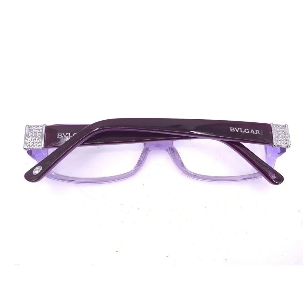 Bulgari Translucent Lavender Front with Dark Purple Temples Women's Glasses